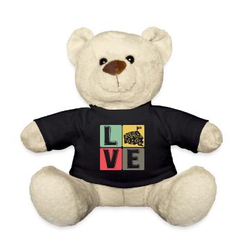 Carré Pop Art CheeseLove - Nounours - noir - Devant