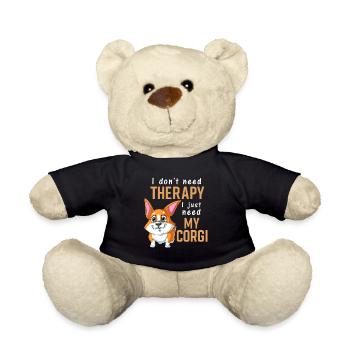 Je n’ai pas besoin de thérapie, j’ai besoin de mon t-shirt corgi - Nounours - noir - Devant