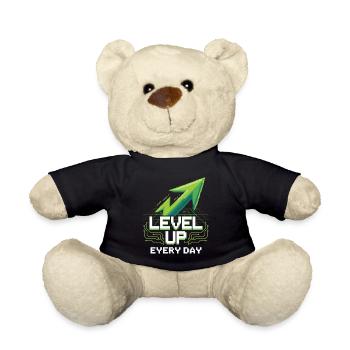 Chemise de jeu avec flèche pixel – Motivation quotidienne - Nounours - noir - Devant