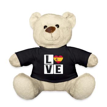 LOVE Spain Heart Font - Teddy Bear - black - Front
