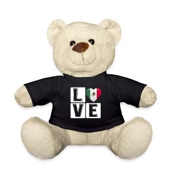 Love Mexico Heart - Teddy Bear - black - Front