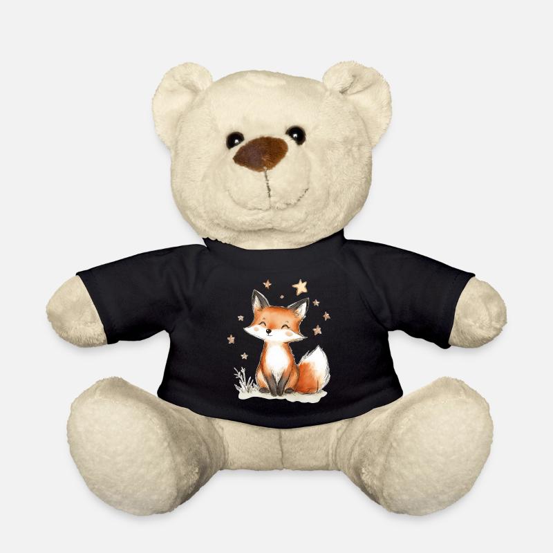 Fuchs und Sterne - Teddy - Schwarz