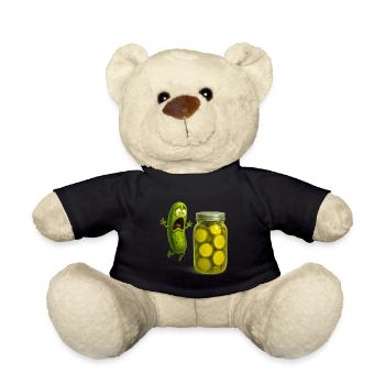Cornichon Effrayé et Bocal Humoristique - Nounours - noir - Devant