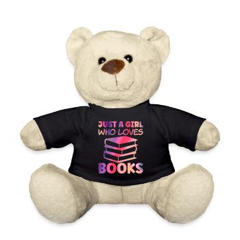 Juste une fille qui aime les livres - Nounours - noir - Devant