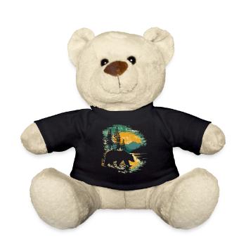 Retro Outdoor Wilderness Bärenbäume - Teddy - Schwarz - Vorne