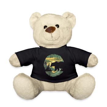Retro Outdoor Wilderness Bärenbäume - Teddy - Schwarz - Vorne
