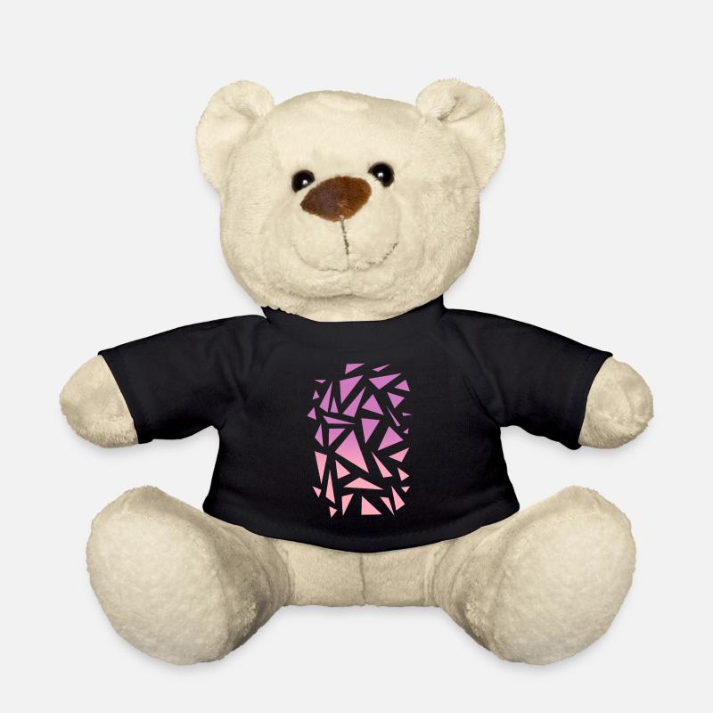 Triangle Pattern - Purple Pink - Teddy Bear - black