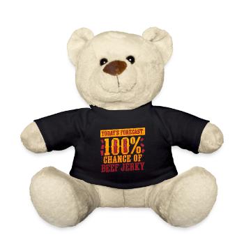 Beef Jerky Dried Meat Biltong Pemmican - Teddy Bear - black - Front