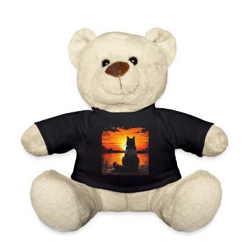 COUCHER DE SOLEIL CHAT - Nounours - noir - Devant
