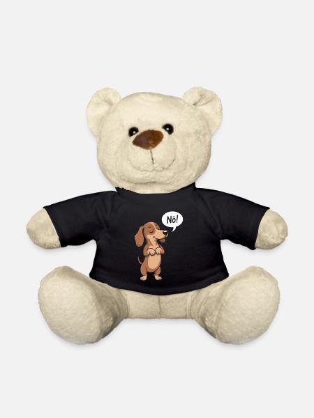 Dackel Cartoon Nö Lustiger Hund Spruch - Teddy - Schwarz