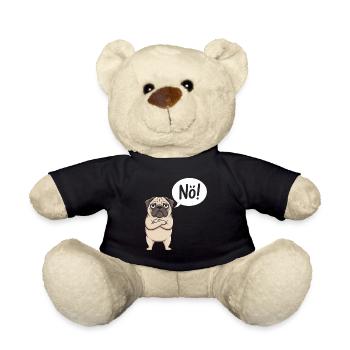 Mops Nö Lustiges Hunde Design - Teddy - Schwarz - Vorne