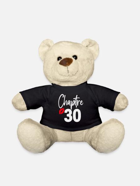 Chapter 30 Birthday Gift Woman 30 Years Old - Teddy Bear - black