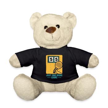 Padel Nur noch ein Spiel Lustiges Tennis - Teddy - Schwarz - Vorne