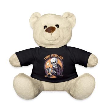 Sillage, Infuser, Pourrir Squelette Café Halloween Design - Nounours - noir - Devant