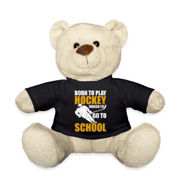 Hockey Eishockey Eishockeyspieler Geschenk - Teddy Bear - black - Front