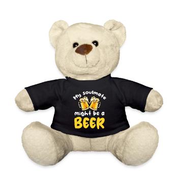Meine Seelenverwandte könnte Bier sein - Teddy - Schwarz - Vorne