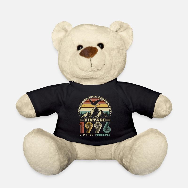 1996 Vintage Vintage Birthday Retro Gift - Teddy Bear - black