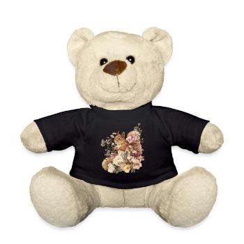 Eichhörnchen, Tier, Blumen, Schmetterlinge - Teddy - Schwarz - Vorne