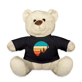 Wandern Wanderer Bergsteiger Geschenk - Teddy - Schwarz - Vorne