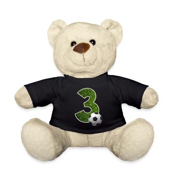NO. 3 NUMBER 3 FOOTBALL 3RD BIRTHDAY - Teddy Bear - black - Front