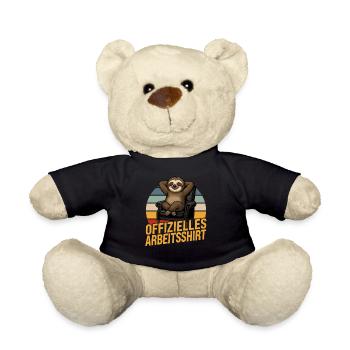Official Work Shirt Sloth Lazy Lounging - Teddy Bear - black - Front