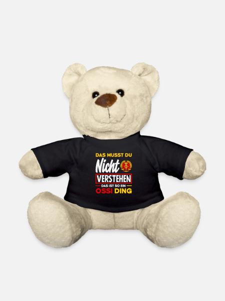 Ossi Ding Nicht Verstehen Spruch DDR Stolz - Teddy - Schwarz