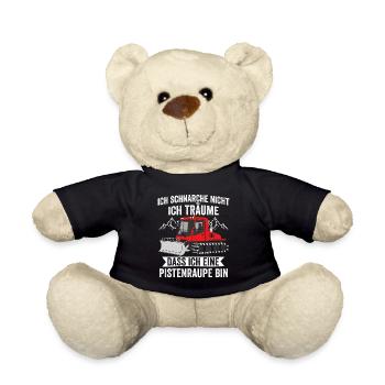 I don't snore, I'm dreaming, snow groomer - Teddy Bear - black - Front