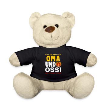 Oma Ossi Spruch Rocke Les deux RDA Stolz - Nounours - noir - Devant