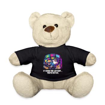 Funny If I Won The Lottery You'd Notice Yacht boat - Teddy Bear - black - Front