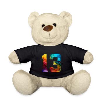 NR. 13 NUMMER 13 COLLEGE 13. GEBURTSTAG - Teddy - Schwarz - Vorne