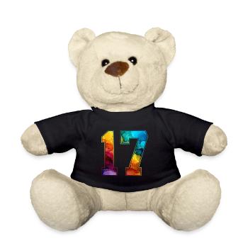 NR. 17 NUMMER 17 COLLEGE 17. GEBURTSTAG - Teddy - Schwarz - Vorne
