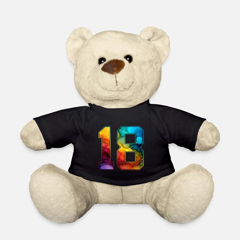 NO. 18 NUMBER 18 COLLEGE 18TH BIRTHDAY - Teddy Bear - black