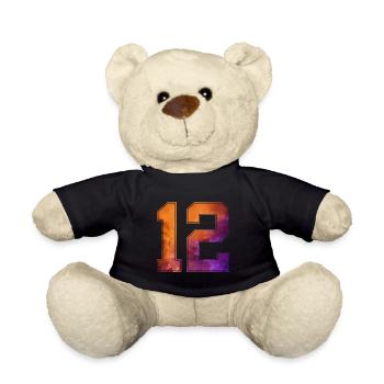 NON. 12 NUMÉRO 12 COLLÈGE 12E ANNIVERSAIRE - Nounours - noir - Devant