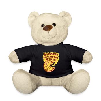 Deep Dish Pizza Chicargo - Teddy Bear - black - Front