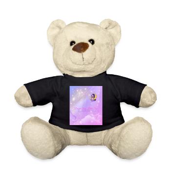 Rêve grand, petite étoile | Design magique de la Lune et de la Fille - Nounours - noir - Devant
