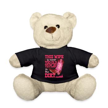 Wife of a farmer Mother - Teddy Bear - black - Front