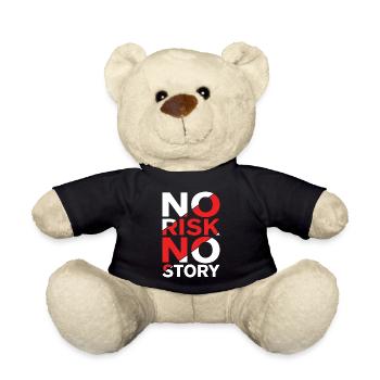 No Risk No Story - Teddy Bear - black - Front