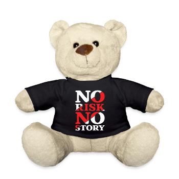 No Risk No Story - Teddy Bear - black - Front