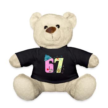 67 ft 6 7 bunte Welt schule - Teddy - Schwarz - Vorne
