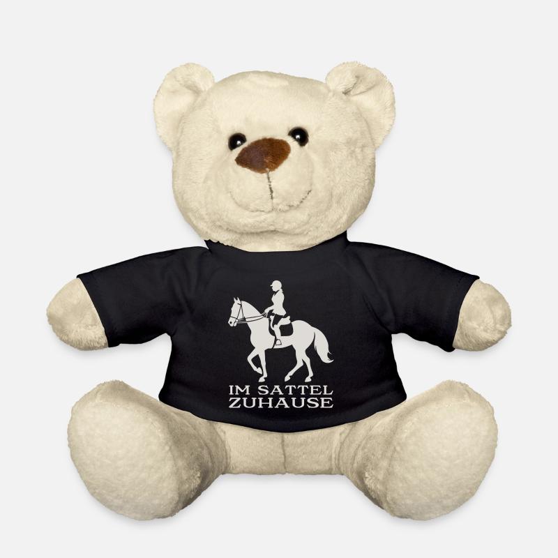 At home in the saddle - Teddy Bear - black
