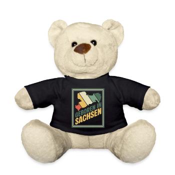 Born in Saxony - Teddy Bear - black - Front