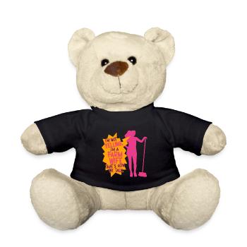 Wife of a farmer Mother - Teddy Bear - black - Front
