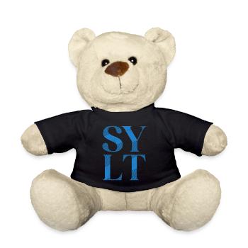 Nordsee Urlaub SYLT Insel Wattenmeer Lustiges - Teddy - Schwarz - Vorne