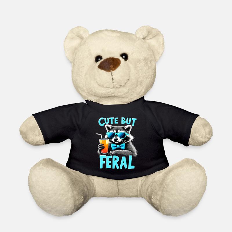 Süßer Waschbär, wild charmant - Teddy - Schwarz