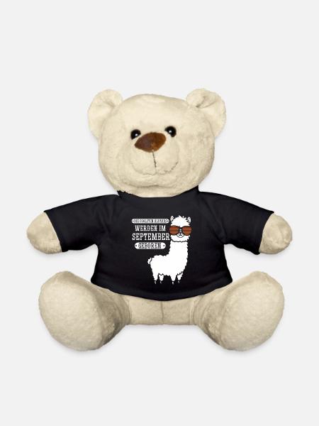 September Geburtstag Alpaka Spruch Lustig - Teddy - Schwarz