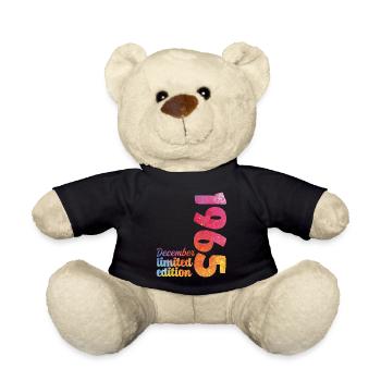 December 1965 Birthday Gift - Teddy Bear - black - Front