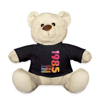 Cadeau D'anniversaire Décembre 1985 Anniversaire - Nounours - noir - Devant