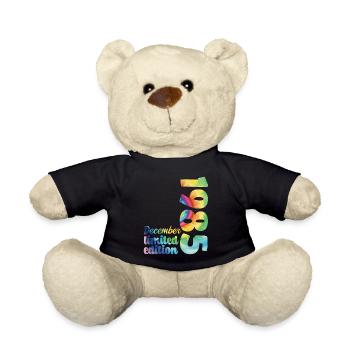 Birthday December 1985 Gift Tie And Dye Tee - Teddy Bear - black - Front