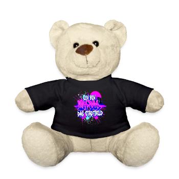 Stadtbild - Ich Bin Das Stadtbild Street Art - Teddy - Schwarz - Vorne