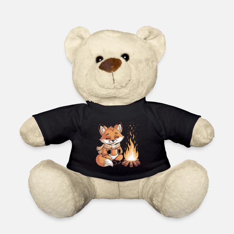 Kuschelfuchs am Lagerfeuer - Teddy - Schwarz